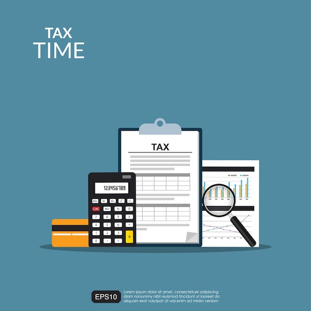 Tax accounting form concept