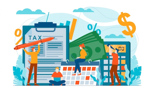 tax audit flat illustration