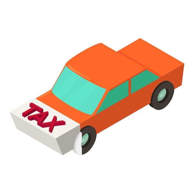 Tax for car icon Isometric illustration of tax for car vector icon for web