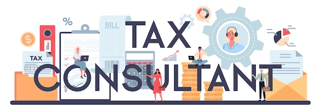 Tax consultant typographic header