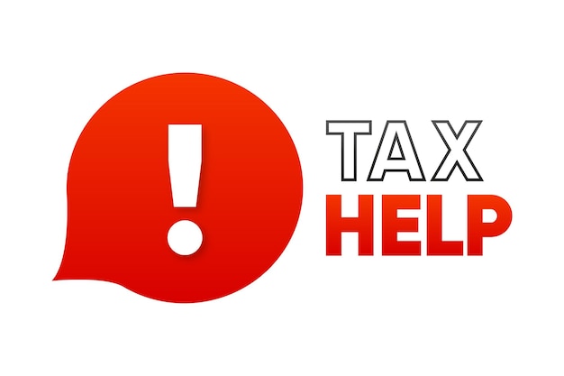 Tax Help banner Business concept with text Vector illustration