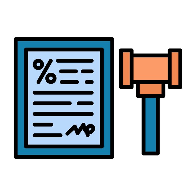 Tax Law Flat Illustration