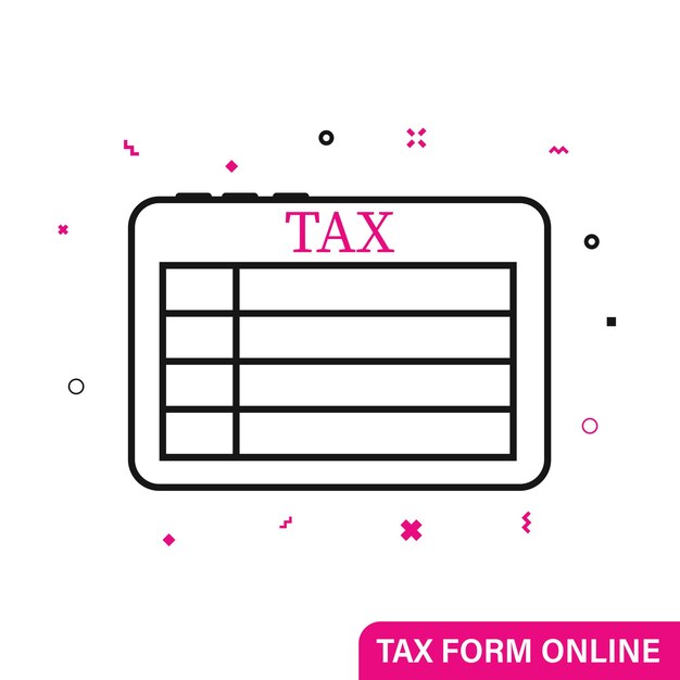 Tax online form on tablet