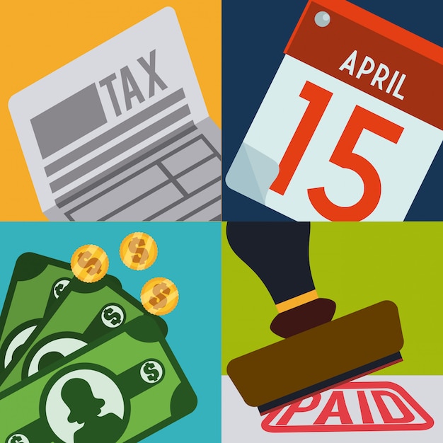 Taxes design, vector illustration.