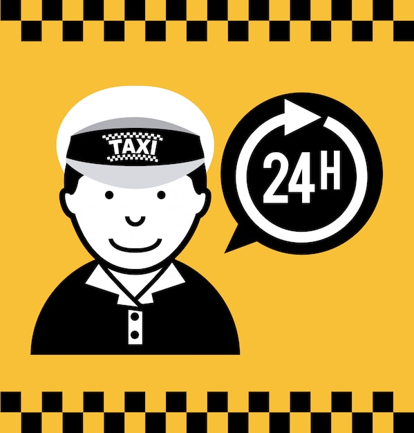 taxi design over yellow backgroundvector illustration