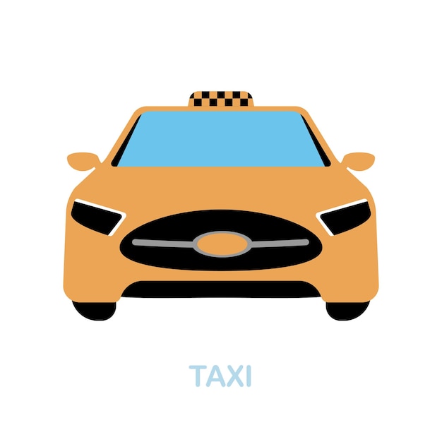 Taxi flat icon Colored element sign from airport collection Flat Taxi icon sign for web design infographics and more