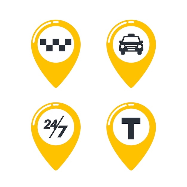 Taxi service icons