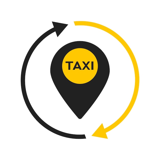 Taxi service vector logo icon isolated transportation flat symbol