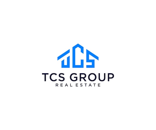 tcs real estate logo design illustration