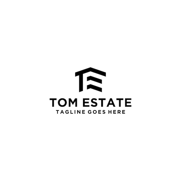 TE ET initial home and real estate logo sign design