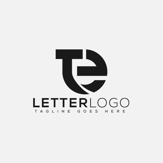 TE Logo Design Template Vector Graphic Branding Element