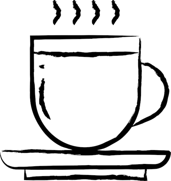 Tea cup hand drawn vector illustration