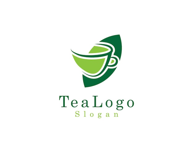 Tea Cup Leaf Logo Design for Brand