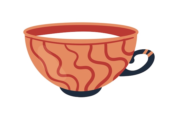 Tea cup with decorative stripes