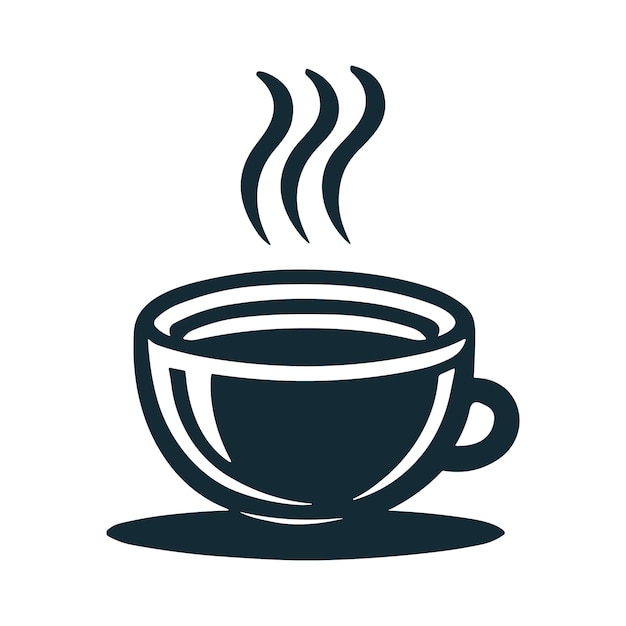 tea icon isolated in white and black colors