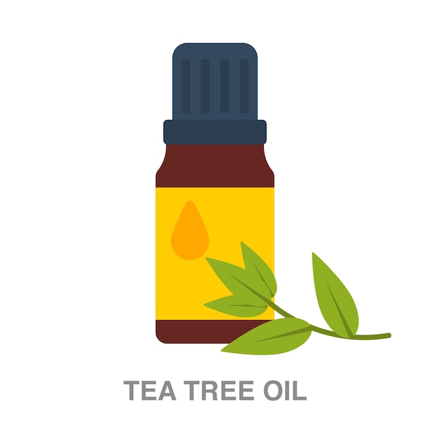 Tea tree oil illustration on transparent background