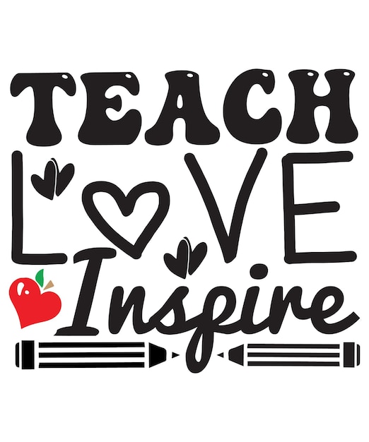 Vector teach love inspire