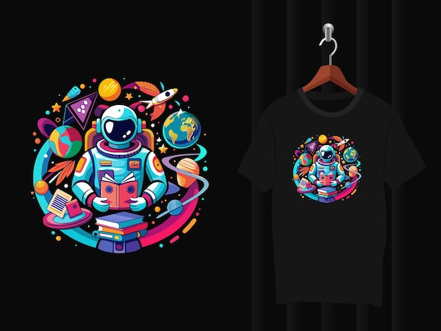 Teacher Astronaut t shirt design artwork