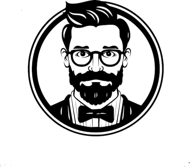 Teacher Black and White Isolated Icon Vector illustration