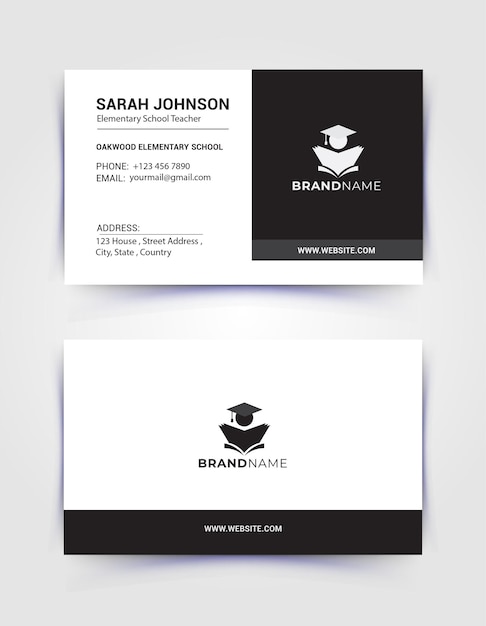 Teacher and Education business card design math teacher English teacher science teacher teach