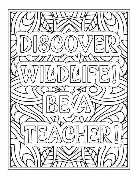 Teacher Quotes Coloring Pages For Adult Coloring Book