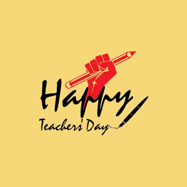 Teacher's day greetings logo poster banner design concept idea