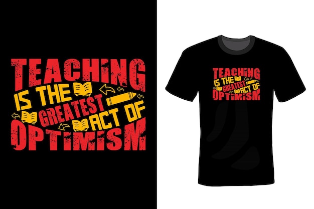 Teacher T shirt design typography vintage