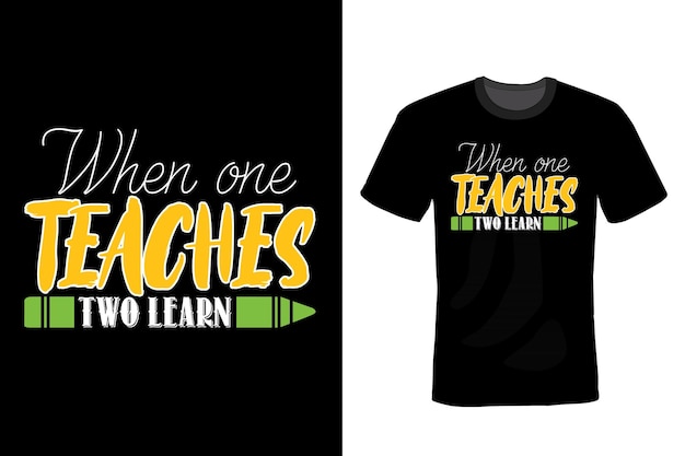 Teacher T shirt design typography vintage