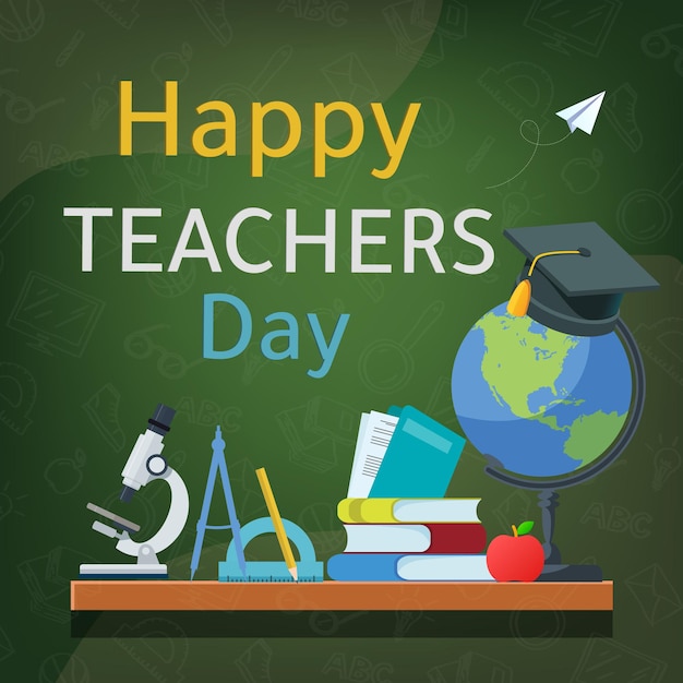 Vector teachers' day international education happy world day