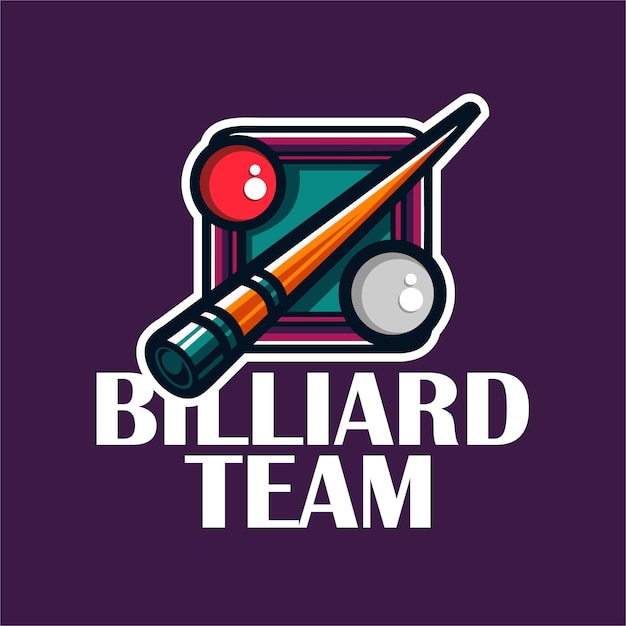 Vector team billiard vector illustration logo