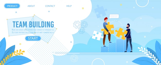 Team Building Landing Page Jigsaw Puzzle 