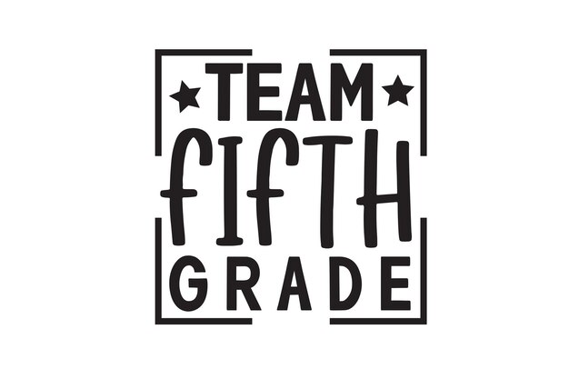 Team Fifth Grade Vector File