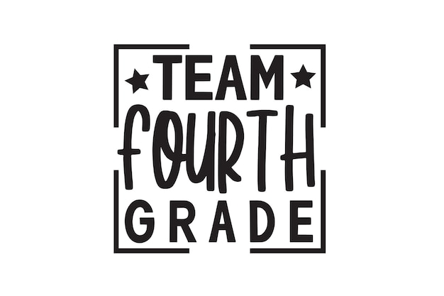 Team Fourth Grade Vector File