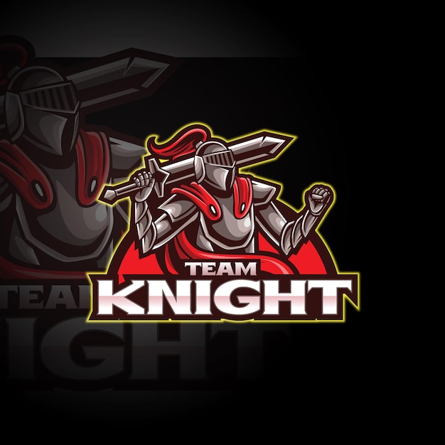 Team knight mascot logo