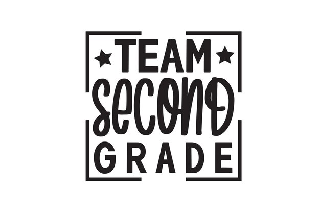 Team Second Grade Vector File