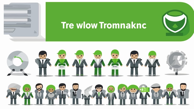 Teamwork Icon with Bonus Vector Illustration