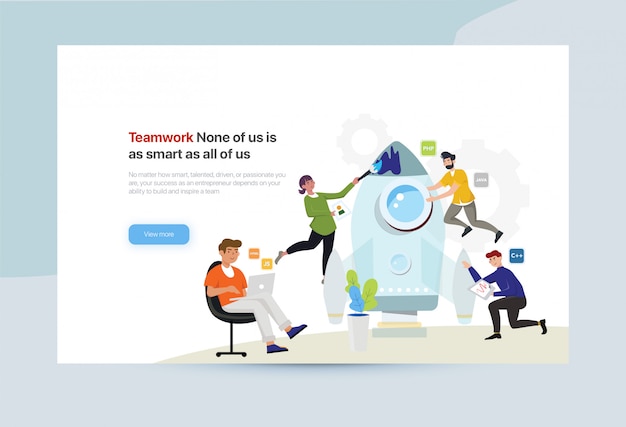 Teamwork landing page template