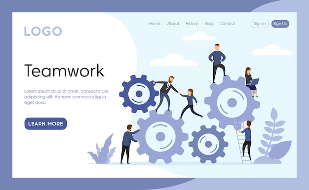 teamwork landing page