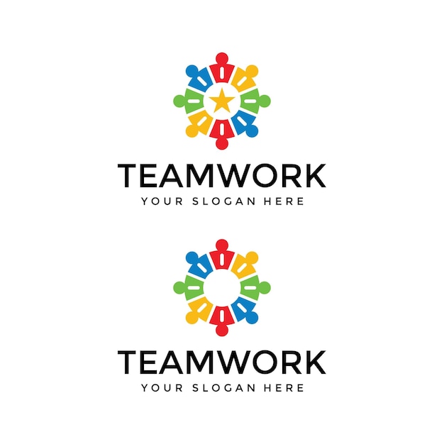 Teamwork Logo Design Template Download