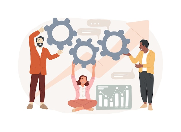 Teamwork power isolated concept vector illustration