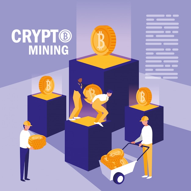 Teamworkers crypto mining bitcoins