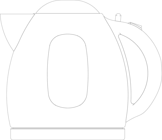 Teapot black white electric kettle for the kitchen