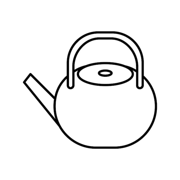 Teapot icon Camping kettle Kitchen utensils