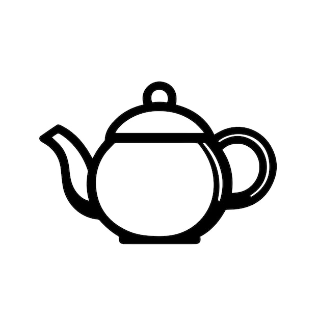 Teapot line iconCeramic teapot outline vector icon Symbol logo illustration Vector graphics