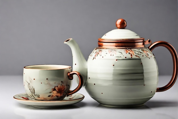 a teapot and teapot are sitting next to each other