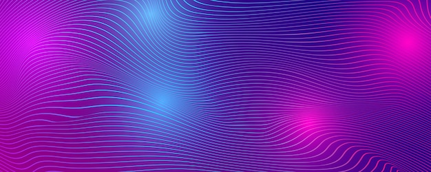 Tech background with abstract wave lines