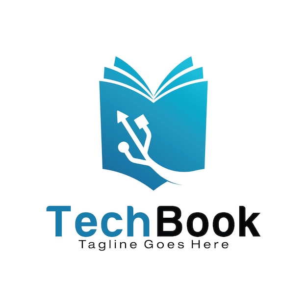 Tech Book logo design template