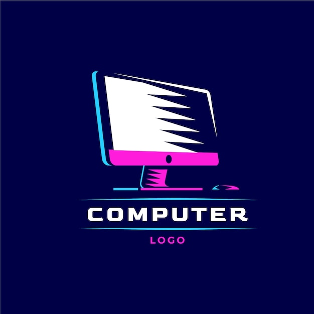 Tech computer logo template