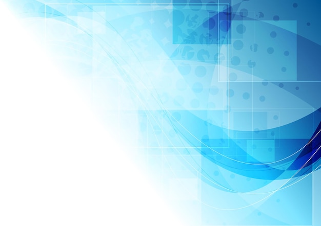 Tech corporate blue wavy background