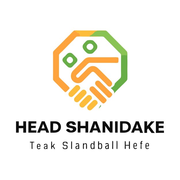 Vector tech deal handshake logo design template